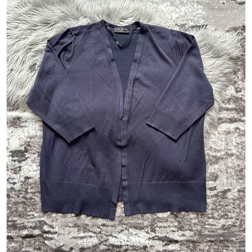 Lane Bryant Women’s Modern Long-Sleeve Open-Front Navy Cardigan Size 22/24